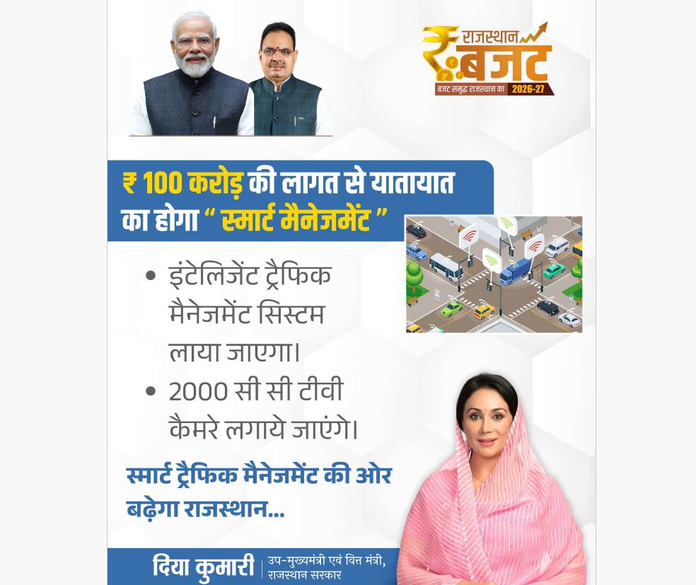 Rajasthan budget 2026 - 100 karod ki lagat se yatayat ka hoga smart management